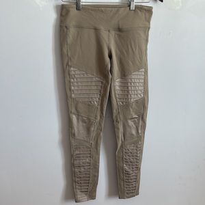 ALO Yoga Moto-Style Leggings in Taupe